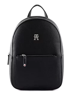 Torebki damskie - TOMMY HILFIGER Damski plecak z emblematem TH, czarny, jeden rozmiar, Czarny - grafika 1