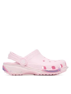Crocs Klapki Classic Star Sparkle Shaker Clog 211620 Różowy - Buty dla dziewczynek - miniaturka - grafika 1