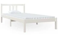 Łóżka - Białe jednoosobowe łóżko z drewna 90x200 cm Z4-L46 - miniaturka - grafika 1