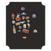 Magnesy - Czarna Samoprzylepna Tablica magnetyczna na ścianę magnesy z podróży 58x70 - miniaturka - grafika 1