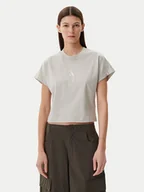 Koszulki i topy damskie - adidas T-Shirt ALL SZN JJ1241 Beżowy Regular Fit - miniaturka - grafika 1