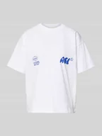 Koszulki i topy damskie - T-shirt o kroju oversized z nadrukiem z logo model ‘Oyster and Champange’ - miniaturka - grafika 1