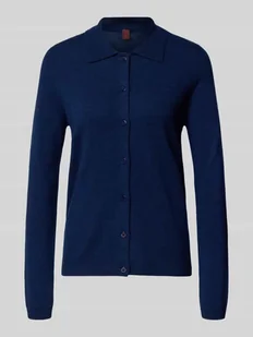 Kardigan z kołnierzykiem polo i listwą guzikową - Swetry damskie Kardigan z kołnierzykiem polo i listwą guzikową - Swetry damskie - miniaturka - grafika 1