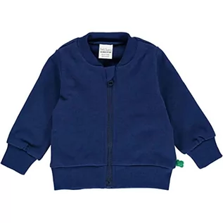 Bluzy i sweterki niemowlęce - Fred's World by Green Cotton Sweat Zip Jacket Baby, Deep Blue, 68 - grafika 1