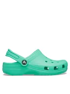 Buty dla chłopców - Crocs Klapki Classic Clog K 206991 Zielony - miniaturka - grafika 1