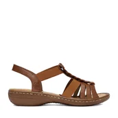 Sandały damskie - Sandały Rieker CEO-60809-24 Brązowy - miniaturka - grafika 1