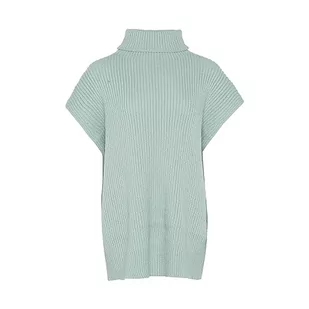 Blonda Damska kamizelka z golfem bez rękawów, z dzianiny, miętowa, rozmiar XL/XXL, mięta, XL - Kamizelki damskie - miniaturka - grafika 1
