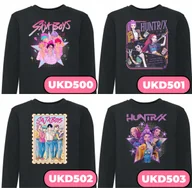 Bluzy dla dziewczynek - Bluza Dziecięca Czarna K POP DEMON HUNTERS K-pop Muzyka Wzory Rozm 152 cm - miniaturka - grafika 1