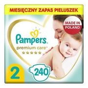 Pieluchy - Pampers Premium Care 2 MINI 240 szt 3-6 kg) ZAPAS NA MIESIĄC pieluchy jednorazowe - miniaturka - grafika 1