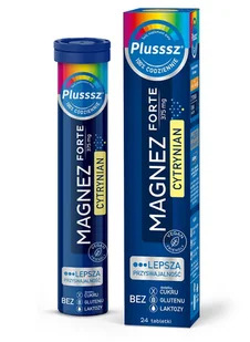 Polski Lek Plusssz Magnez Forte Cytrynian smak pomarańcza-marakuja 24 tabletek musujących 3868541 - Witaminy i minerały - miniaturka - grafika 1