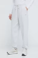 Spodnie damskie - New Balance spodnie dresowe bawełniane kolor szary melanżowe - miniaturka - grafika 1