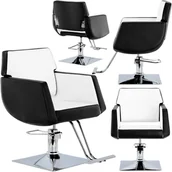 Fotele fryzjerskie - Fotel fryzjerski Chloe hydrauliczny obrotowy do salonu fryzjerskiego podnóżek chromowany krzesło fryzjerskie - miniaturka - grafika 1