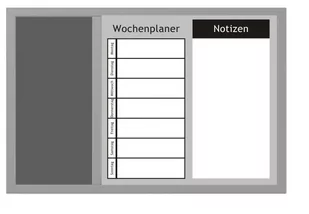 Tablica na notatki WOCHENPLANER 3 w 1 60x40 cm ZELLER B003ESJUVA - Tablice i flipcharty - miniaturka - grafika 1
