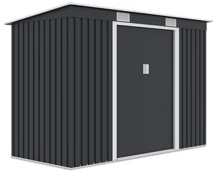 Szopa ogrodowa OREGON 261x121cm Cold Grey, metalowa, z przesuwanymi drzwiami, kompaktowy magazyn na sprzęt ogrodowy i narzędzia Hardmaister - Altany ogrodowe - miniaturka - grafika 1