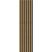 Panele ścienne i boazeria - Fllow Panele ścienne 3D Lamel na czarnym filcu 265x30 cm Catania - miniaturka - grafika 1