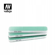 Kolejki i akcesoria - Vallejo Pilniki elastyczne dwustronne, gąbka (60/100, 240/400, 600/100) 3 szt. (90x19x6mm) Vallejo T04001 - miniaturka - grafika 1
