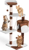 Drapaki dla kotów - Pethaus Drapak dla kota 112 cm DR-260 Pethaus brązowo-biały - miniaturka - grafika 1