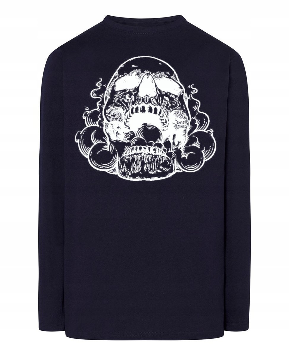 Longsleeve męski rockowy nadruk Czaszka r.XXL
