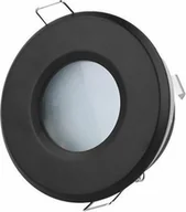 Lampy sufitowe - LED Line IP65 lampa sufitowa wpuszczana ramka 83Ø wodoodporny reflektor wpuszczany okrągły czarny wykonany z aluminium z gniazdem GU10 żarówka 5W chłodna biel - miniaturka - grafika 1