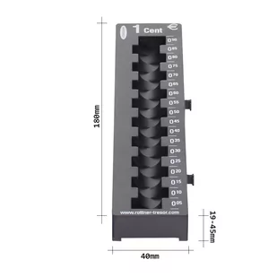 Rottner 1 Cent wkład na bilon 1cent, czarny - Akcesoria do kas i terminali - miniaturka - grafika 4