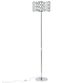 Lampy stojące - Shumee Lampa podłogowa Shumee Lampa podłogowa metalowa srebrna TENNA 69436 - miniaturka - grafika 1