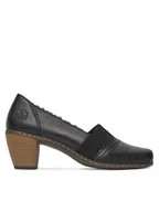 Półbuty damskie - Rieker Półbuty 40911-00 Czarny - miniaturka - grafika 1