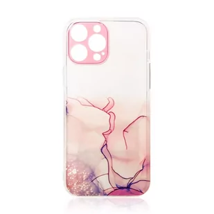 Marble Case etui do iPhone 12 Pro Max żelowy pokrowiec marmur różowy - Etui i futerały do telefonów - miniaturka - grafika 1