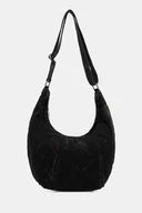 Torebki damskie - Diesel torebka bawełniana RAVE RAVE HOBO kolor czarny X10414.P4485 - miniaturka - grafika 1