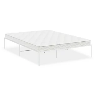 Metalowa rama łóżka, biała, 140x190 cm Lumarko! - Łóżka - miniaturka - grafika 3