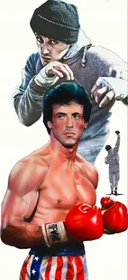 PODKŁADKA POD MYSZ Nadruk 22x18 cm Rocky Balboa Sylvester Stallone Prezent - Podkładki pod mysz - miniaturka - grafika 1