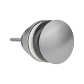 Syfony - Tycner Korek umywalkowy klik-klak, wersja z/bez przelewu 50 szczotkowana stal - miniaturka - grafika 1