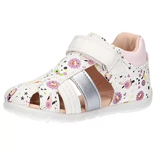 Buty dla dziewczynek - Geox Dziewczęce sandały dla dziewczynek B ELTHAN Girl Sandal, białe/LT różowe, 20 EU, White Lt Rose, 20 EU - grafika 1