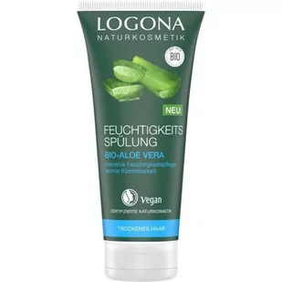 LOGONA Naturkosmetik Feuchtigkeits-Spülung Bio-Aloe Vera, Natürlicher Conditioner für trockenes Haar, Intensive Feuchtigkeit für weiche Haare, Verbesserte Kämmbarkeit, Vegan & silikonfrei, 200ml - Odżywki do włosów - miniaturka - grafika 1