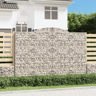 vidaXL Kosze gabionowe, 6 szt, 300x50x200/220 cm, galwanizowane żelazo - Pozostałe narzędzia ogrodowe - miniaturka - grafika 1