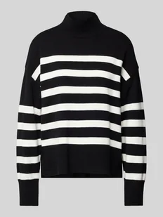 Sweter z dzianiny z golfem model ‘BARIA’ - Swetry damskie - miniaturka - grafika 1