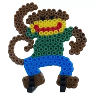 Prace ręczne dla dzieci - Mini Szablon na koraliki do prasowania La Manuli - Małpka - miniaturka - grafika 1