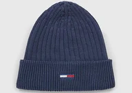 Czapki damskie - Tommy Hilfiger Czapka AW0AW12628 one size TJW Flag Beanie - miniaturka - grafika 1
