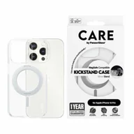 Etui i futerały do telefonów - Etui CARE by PanzerGlass Kickstand Case MagSafe na iPhone 15 Pro - srebrne - miniaturka - grafika 1