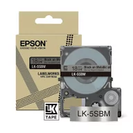 Taśmy do drukarek barwiące - Epson LK-5SBM taśma 18 mm, czarny na metalicznym srebrnym, oryginalna - miniaturka - grafika 1