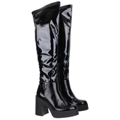 Kozaki damskie - Kozaki damskie Nessi 23517 czarny sn 38 - miniaturka - grafika 1