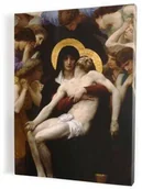 Ikony i obrazy sakralne - Pieta wg. Williama Bouguereau, obraz na płótnie canvas - miniaturka - grafika 1