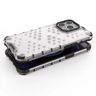 Honeycomb etui pancerny pokrowiec z żelową ramką iPhone 13 Pro niebieski - Etui i futerały do telefonów - miniaturka - grafika 4