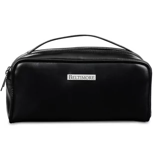 Beltimore kosmetyczka męska Skórzana saszetka czarna J46 - Kosmetyczki, organizery i kuferki - miniaturka - grafika 3