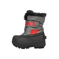 Śniegowce damskie - Sorel Śniegowce dla dzieci, uniseks TODDLER SNOW COMMANDER, Szary Quarry X Cherrybomb, 30 EU - miniaturka - grafika 1