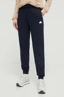 Spodnie damskie - adidas spodnie dresowe kolor granatowy z nadrukiem - miniaturka - grafika 1