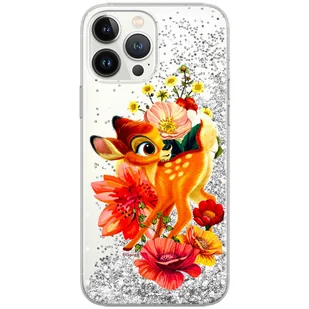 Etui płynny brokat do Apple IPHONE 12 Mini Disney: Bambi 014 oryginalne i oficjalnie licencjonowane, Srebrny - Etui i futerały do telefonów - miniaturka - grafika 1
