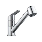 Baterie kuchenne - Bateria kuchenna Kemi chrom z wyciąganą wylewką K Delinia - miniaturka - grafika 1