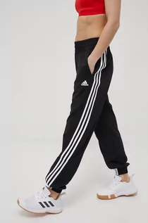 Spodnie damskie - Adidas Performance Performance spodnie damskie kolor czarny joggery high waist - grafika 1