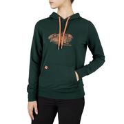 Bluzy damskie - Bluza z kapturem damska Viking Bamboo Panaka Hoodie Lady zielona - miniaturka - grafika 1