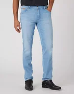 Spodnie męskie - Wrangler Texas Slim Męskie Spodnie Jeansowe Jeansy Spot Lite W12Sxpz87-W33 L30 - miniaturka - grafika 1